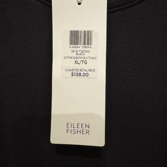 Eileen Fisher Elbow Length Sleeve Tunic Top/Dress - Picture 3 of 4